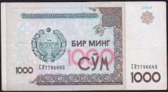 Özbekistan 1000 CYM 2001 Çok Temiz