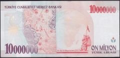 7.Emisyon 10 000 000 Lira E15 374915 Çok Çok Temiz+