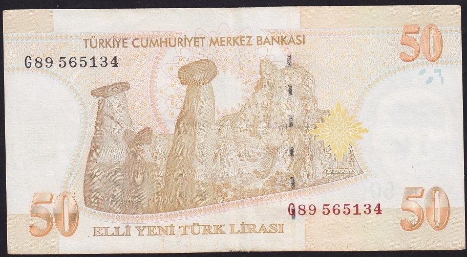 8.Emisyon 50 YTL G89 565134 Çok Temiz +