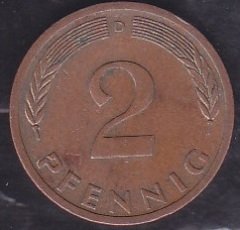 Almanya 2 Pfennig 1973