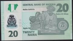 Nijerya 20 Naira 2015 Çilaltı Çil Polimer
