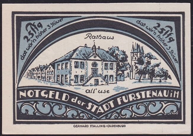 Almanya 25 Pfennig Notgeld 1921 Çil