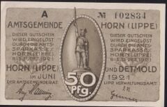 Almanya 50 Pfennig Notgeld 1921 Çil