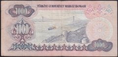 6.EMİSYON 3.TERTİP 1000 LİRA F54 701490 TEMİZ