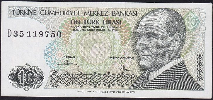 7.Emisyon 2.Tertip 10 Lira D35 119750 Çilaltı