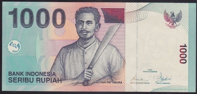 Endonezya 1000 Rupiah 2000 / 2007 ÇİL Pick 141h