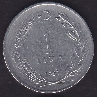 1962 Yılı 1 Lira Düz