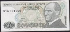 7.Emisyon 1.Tertip 10 Lira C15 651090 Çilaltı