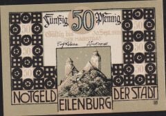 Almanya 50 Pfennig Notgeld 1921 Çil