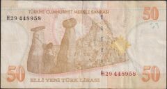 8.Emisyon 50 YTL H29 448958 Çok Temiz+