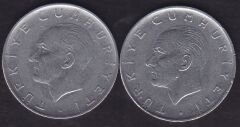 1972 Yılı 1 Lira (Ters Düz Takım)