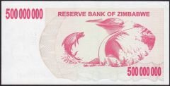 Zimbabwe 500000000 Dolar 2008 Çilaltı Çil AC