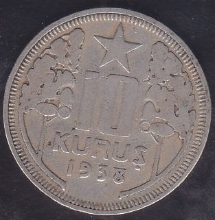 1938 Yılı 10 Kuruş Çok Temiz