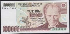 7.EMİSYON 2.TERTİP 100000 LİRA E06 415948 ÇİLALTI ÇİL