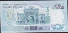 6.Emisyon 2.Tertip 500 Lira L56 057149 Çilaltı ( ortada tedavül katı yoktur)