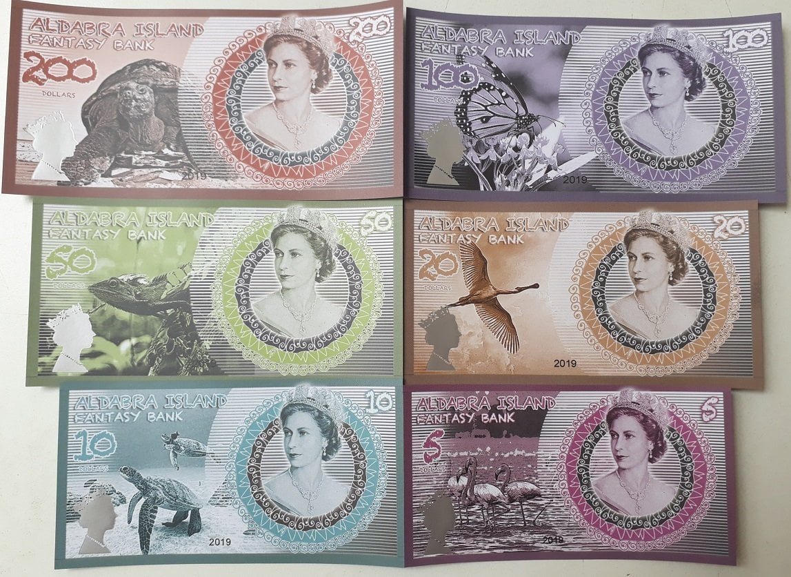 ALDABRA İSLAND FANTAZİ PARA SETİ 6 ÇEŞİT