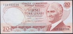 6.Emisyon 4.Tertip 20 Lira I23 753736 Ççt+