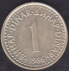 Yugoslavya 1 Dinar 1986