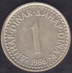Yugoslavya 1 Dinar 1986