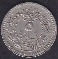 1327 / 6 REŞAT 5 PARA eski koleksiyon mezat