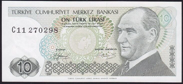 7.Emisyon 1.Tertip 10 Lira C11 2702XX Çilaltı Çil