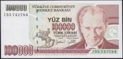 7.Emisyon 3.Tertip 100000 Lira I55 742784 Çil