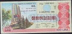 1984 9 Ağustos Yarım Bilet - Y Serisi