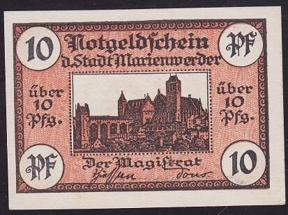 Almanya 10 Pfennig Notgeld 1920 Çil