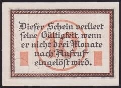 Almanya 10 Pfennig Notgeld 1920 Çil