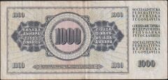 Yugoslavya 1000 Dinar 1981 Çok Temiz