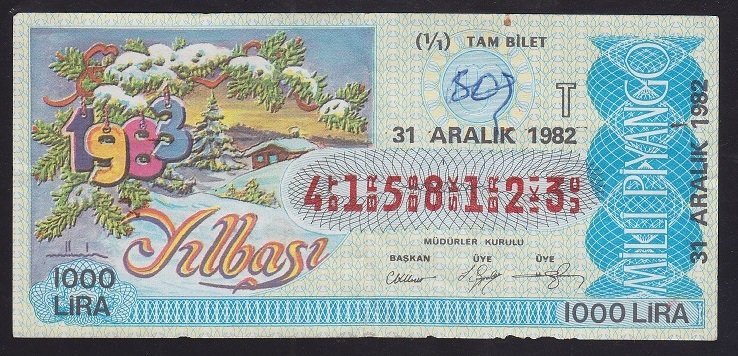 1982 31 ARALIK TAM BİLET