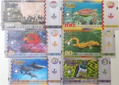 PİTCAİRN İSLAND FANTAZİ PARA SETİ 6 ÇEŞİT ÇİL