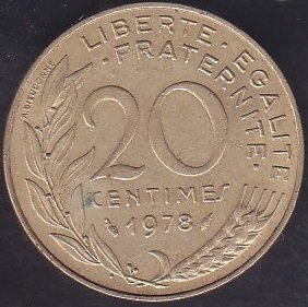 FRANSA 20 CENTİMES 1978