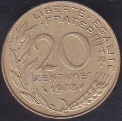 FRANSA 20 CENTİMES 1978