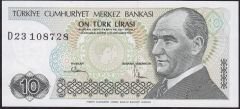 7.Emisyon 2.Tertip 10 Lira D23 108728 Çil