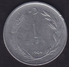 1964 Yılı 1 Lira Ters