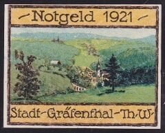 Almanya 10 Pfennig Notgeld 1921 Çil Filigranlı