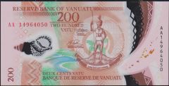 Vanuatu 200 Vatu 2014 Çil Pick 12 Polimer AA