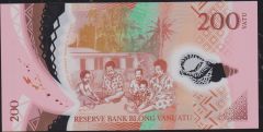 Vanuatu 200 Vatu 2014 Çil Pick 12 Polimer AA