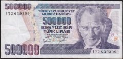 7.Emisyon 4.Tertip 500000 Lira I72 639309 Çok Temiz