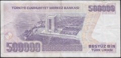 7.Emisyon 4.Tertip 500000 Lira I72 639309 Çok Temiz