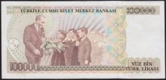 7.EMİSYON 2.TERTİP 100000 LİRA E20 151054 ÇÇT eski kağıt para fiyatları