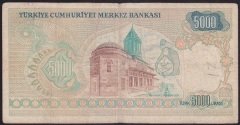 7.EMİSYON 1.TERTİP 5000 LİRA A10 095461 ÇOK TEMİZ