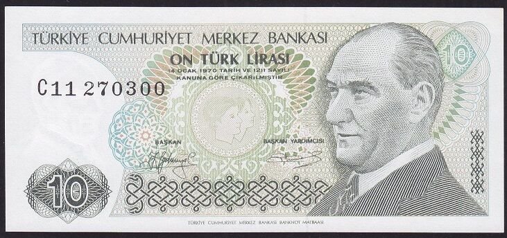 7.Emisyon 1.Tertip 10 Lira C11 270300 Çilaltı Çil