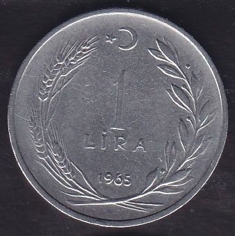 1965 Yılı 1 Lira Düz
