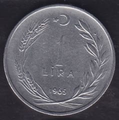 1965 Yılı 1 Lira Düz