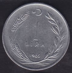 1965 Yılı 1 Lira Düz