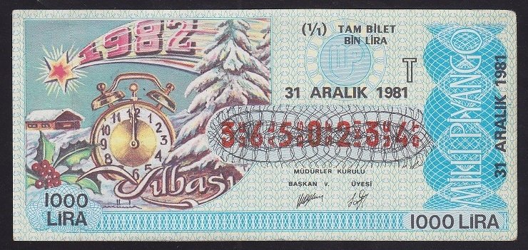 1981 31 ARALIK TAM BİLET