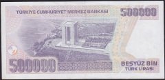 7.Emisyon 4.Tertip 500000 Lira I56 199295 Çok Çok Temiz+
