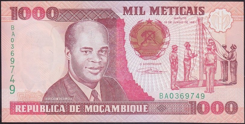 Mozambik 1000 Escudos 1991 ÇİL Pick 135